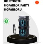 Eldenör Bluetooth Bağlantılı Taşınabilir Hoparlör – LED Işıklı, Fm Radyolu, Mikrofon Girişli