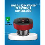 Eldenör Elektrikli Vakumlu Çukurluk Masaj Aleti Isıtmalı ve Kırmızı Işıklı Terapi Seti