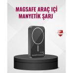 Eldenör MagSafe Araç Telefon Tutucu 15W Hızlı Şarj Type-C Girişli