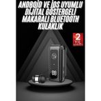 Eldenör Makaralı Bluetooth Kulaklık Telefon Uyumlu Makaralı TF Kart Girişli Güç Göstergeli