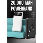 Eldenör Powerbank 20.000 Mah Dijital Göstergeli LCD Ekran Uzun Pil Ömrü
