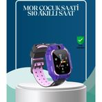 Eldenör S10 Mor Çocuk Takip Saati Elektronik Bariyer ve Sesli Mesaj Destekli