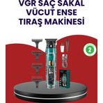 Eldenör Vgr V-695 Şarjlı Profesyonel Erkek Saç Sakal Tıraş Makinesi Ipx7 Su Geçirmez