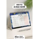 Eldesen Tasarım 2026 Masa Takvimi Van Gogh Spiralli A5 (21X16CM) Büyük Boy / Resmi Tatiller Ve Hafta Sonları / 12 Ay