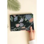 Eldesen Tasarım Haftalık Planlayıcı A5 Defter, Esnek İnce Karton Kapaklı, 1 Yıllık Planlayıcı, Beyaz Çizgili