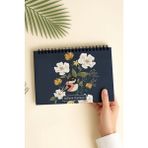 Eldesen Tasarım Haftalık Planlayıcı A5 Defter, Esnek İnce Karton Kapaklı, 1 Yıllık Planlayıcı, Mavi Kuşlu