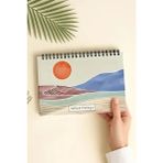 Eldesen Tasarım Haftalık Planlayıcı A5 Defter Kahverengi Boho Esnek İnce Karton Kapaklı 1 Yıllık Planlayıcı Orta Boy - Mavi