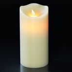 Eldnacele 5" X 10" Hareketli Fitil ile Büyük LED Mumlar 6H Zamanlayıcı Titreşimli Alev, Pille Çalışan Elektrikli Mumlar Gerçek Balmumu ile Noel Cadılar Bayramı Ev Parti Dekorasyonu için Sıcak Işık