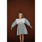 Eleanor Mint Beyaz Yaprak ve Kuş Desenli Uzun Kollu Elbise - 12 - 18 Ay - Mint - Beyaz