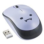 ELECOM Purple Demon Face Mouse, 2,4 GHz USB kablosuz, iki elini de kullanabilen tasarım, sessiz tıklama, hafif, bilgisayar taşınabilir fare, tak ve çalıştır, kızlar ve çocuklar, PC, dizüstü
