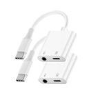 ELECTRICME [MFi Sertifikalı] iPhone 15 Kulaklık Adaptörü, 2'li Paket USB C - 3,5 mm Kulaklıklar/Kulaklıklar Aux Ses + PD Şarj Cihazı Jak Adaptörü Ayırıcı Dongle iPhone 15/15 Pro/15 Pro Max/15 Plus, iPad Pro için