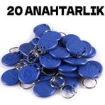 Electrimax Manyetik Anahtarlık -20 Adet Rfid Keyfob Göstergeç Anahtarlık 125 Khz Proximity - Mavi