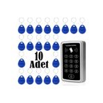 Electrimax Rfıd Şifreli Kapı Kilidi - Kartlı Geçiş Kontrol Göstergeç Sistemi -10 Adet Tag 12/24 V Ac-dc