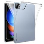 ELECTRO-WEIDEWORLD Xiaomi Pad 6S Pro için Kılıf [2 Adet] Temperli Cam Filmi, Weideworld Ultra İnce Darbeye Dayanıklı Yumuşak Darbeye Dayanıklı Silikon TPU Kılıf, Xiaomi Pad 6S Pro için, Şeffaf