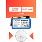 Electroll 360 S5 Uyumlu Batarya (Yüksek Kapasite) 2800MAH Pil Akıllı Robot Süpürge Bataryası Değişimi