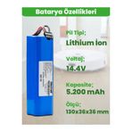 Electroll 360 S9 Batarya (Orjinal Kapasite) 5200Mah Pil Akıllı Robot Süpürge Batarya Değişimi