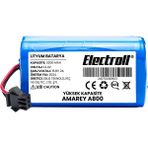 Electroll Amarey A800 Uyumlu Batarya (ULTRA YÜKSEK KAPASİTE) 3200mah Pil Robot Süpürge Batarya Değişimi