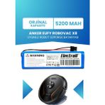 Electroll Anker Eufy Robovac X8 Hybrid Batarya (ORJİNAL KAPASİTE) 5200mah Pil Akıllı Robot Süpürge Batarya Değişimi - Mavi