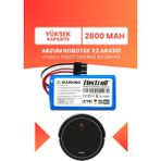 Electroll Arzum Robotek X2 AR4301 Uyumlu Batarya (Yüksek Kapasite) 2800MAH Pil Akıllı Robot Süpürge Bataryası