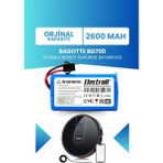 Electroll Bagotte Bg700 Uyumlu Batarya (ORJİNAL KAPASİTE) 2600mah Pil Robot Süpürge Batarya Değişimi