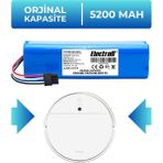 Electroll Dreame Vacuum Mop F9 Batarya (ORJİNAL KAPASİTE) 5200mah Pil Akıllı Robot Süpürge Batarya Değişimi