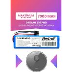 Electroll Dreame Z10 Pro Uyumlu Batarya (Maksimum Kapasite) 7000MAH Akıllı Robot Süpürge Bataryası Değişimi