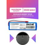Electroll Ecovacs Deebot DF43 Uyumlu Batarya (Maksimum Kapasite) 3500MAH Pil Robot Süpürge Bataryası Değişimi