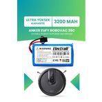 ELECTROLL Eufy Robovac 35c Uyumlu Batarya (ULTRA YÜKSEK KAPASİTE) 3200mah Pil Robot Süpürge Batarya Değişimi