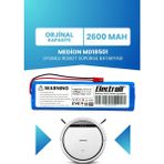 Electroll Medion MD18501 Uyumlu Batarya (Orjinal Kapasite) 2600MAH Pil Robot Süpürge Batarya Değişimi