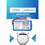 Electroll Medion MD18501 Uyumlu Batarya (Orjinal Kapasite) 2600MAH Pil Robot Süpürge Batarya Değişimi