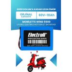 Electroll Mobilette Wind 5500 Batarya (Standart Kapasite) Lifepo4 60V 18AH Elektrikli Motosiklet Bataryası