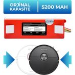Electroll Roborock S6 Uyumlu Batarya (ORJİNAL KAPASİTE) 5200mah Pil Robot Süpürge Batarya Değişimi - 1 Adet