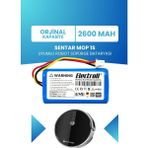 Electroll Sentar Mop 1s Uyumlu Batarya (Orjinal Kapasite) 2600MAH Pil Robot Süpürge Bataryası Değişimi