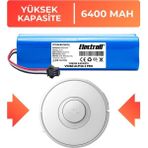 Electroll Viomi Alpha 2 Pro Uyumlu Batarya (ULTRA YÜKSEK KAPASİTE) 6400mah Pil Robot Süpürge Batarya Değişimi