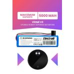 Electroll Viomi V3 Uyumlu Batarya (MAKSİMUM KAPASİTE) 5000mah Pil Robot Süpürge Bataryası Değişimi