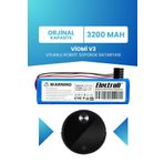ELECTROLL Viomi V3 Uyumlu Batarya (STANDART KAPASİTE) 3200mah Pil Robot Süpürge Bataryası Değişimi V-rvclm26b
