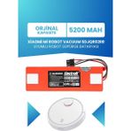 Electroll Xiaomi Mi Robot Vacuum Sdjqr02rr Uyumlu Batarya (ORJİNAL KAPASİTE) 5200mah Kutulu Robot Süpürge Pili - Kırmızı
