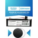 Electroll Xiaomi Mi Vacuum Mop Pro Uyumlu Batarya (ORJİNAL KAPASİTE) 3200mah Kutulu Robot Süpürge Pil Değişimi Stytj02ym - 1 Adet