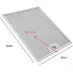 Electrolux EFC6536X Için Davlumbaz Aspiratör 250X300 Alüminyum Yağ Süzgeç Tel Kaset Filtre