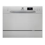 Electrolux ESF2400OS Tezgahüstü Bulaşık Makinesi, 6 Programlı | 20 dk Hızlı Yıkama, 52 dB Sessiz Çalışma, Gecikmeli Başlatma, LED Ekran, Enerji Tasarruflu Tasarım | Gümüş Renk