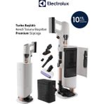 Electrolux Hepsi-1-Arada Toz Boşaltma, Şarj ve Bakım Istasyonu Hijyenik UV800 Şarjlı Istasyonlu Premıum Süpürge + Hav&Yün Tiftik Makinesi - Beyaz