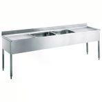 Electrolux Professional 2 Evyeli 600x500 Mm Ve 2 Damlalıklı Evye Ünitesi, 2400 Mm LG2426N