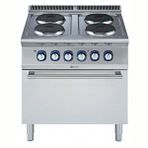 Electrolux Professional Endüstriyel 4 Yuvarlak Pleytli (her Ocak 2,6 Kw) Elektrikli Kuzine, Elektrikli Fırınlı, Derinlik 730 Mm - 800 Mm E7ECEH4RE0