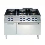Electrolux Professional Endüstriyel 6 Açık Ateşli Gazlı Kuzine, Her Brulör 5,5 Kw, Altı Gazlı Fırın (6 Kw) Derinlik 730 Mm) Ve Dolaplı, Der