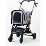 ELECTRON Kedi Köpek Arabası & Puseti – Katlanabilir Evcil Hayvan Taşıma Arabası | Pet Stroller | 803-1 - XL - Gri