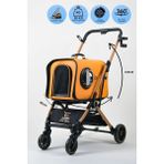 ELECTRON Kedi Köpek Arabası & Puseti – Katlanabilir Evcil Hayvan Taşıma Arabası | Pet Stroller | 803-1 - XL - Turuncu