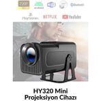 Electrozen HY320 Mini Projektör 720P HD Taşınabilir, Wireless ve Bluetooth Destekli LED Işık Kaynağı - Beyaz