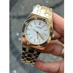Elegan Tasarım Beyaz Renk Kadran ve Şık Gold Renk Kasa Choppers Marka Lüks Erkek Kol Saati