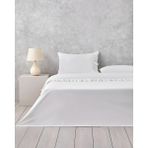 Elegance Chic Fırfırlı Kopanakili Çift Kişilik Nevresim Takımı 200X220 cm Beyaz