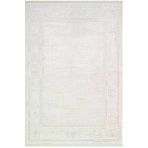 Elegance Eg002a Gri Halı Bej Detaylı Çerçeveli Modern Viskon Doğal Iplik Bambu Halı Tozu Az 97 X 300 Bej-Beyaz